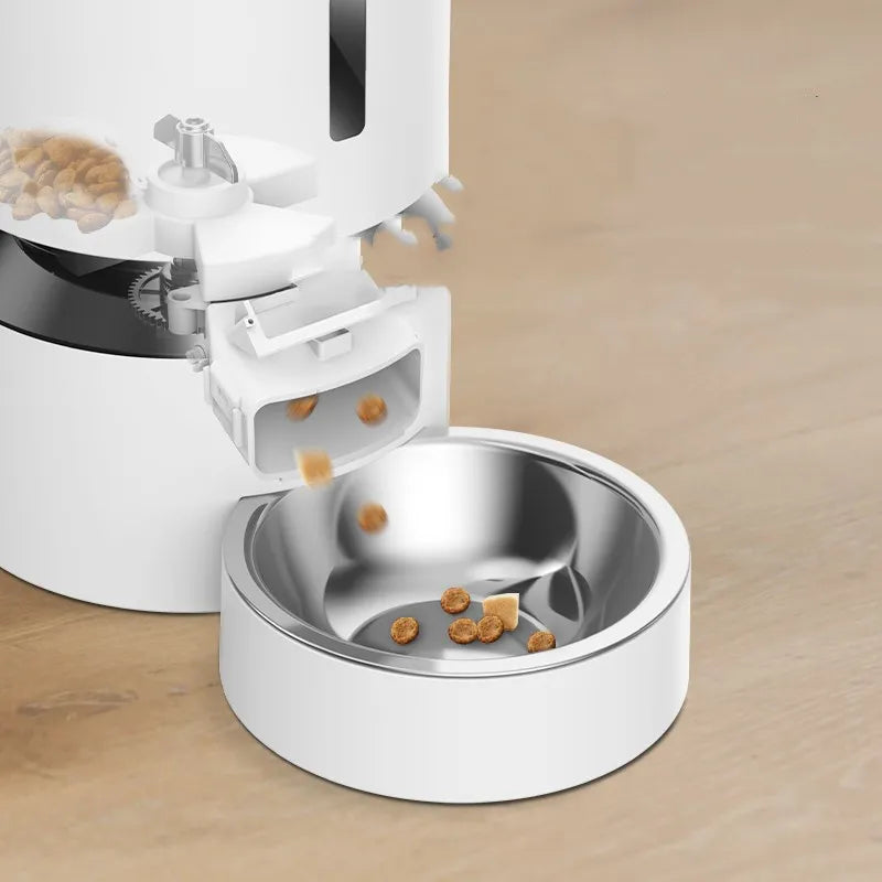 Automatic Capsule Pet Feeder with Double Bowl