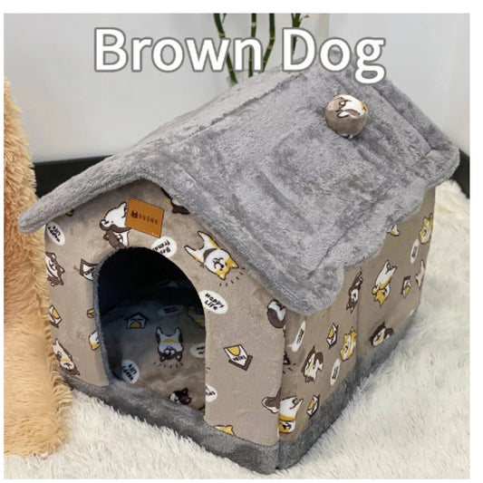 Foldable Enclosed Warm Dog House